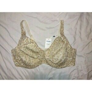 NWT Sz 46DD/E Full Coverage Bra Beige Panther Animal Print Uncia Aisilin
